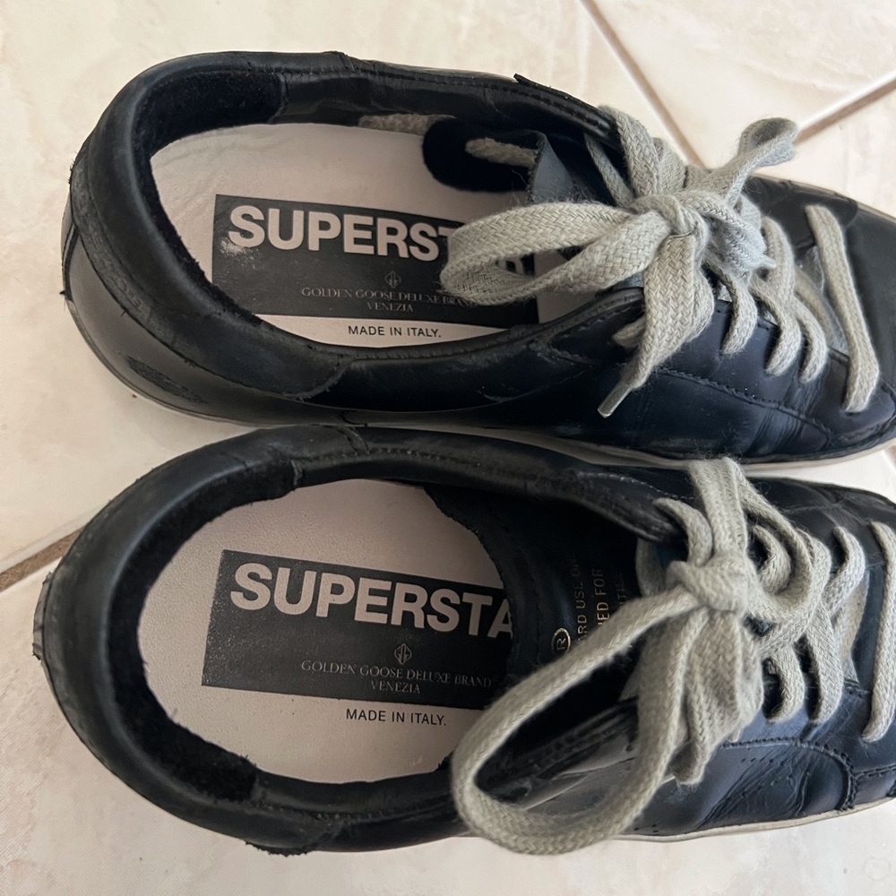 Golden Goose Black Perforated Superstars, size 35/5 star ⭐️ - Picture 5 of 12